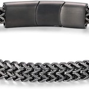 Bracelets for Men-Stainless Steel Magnetic Clasp Franco Chain Mens Bracelet 1